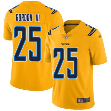 Los Angeles Chargers NFL Football Melvin Gordon Gold Jersey Youth Limited #25 Inverted Legend->youth nfl jersey->Youth Jersey
